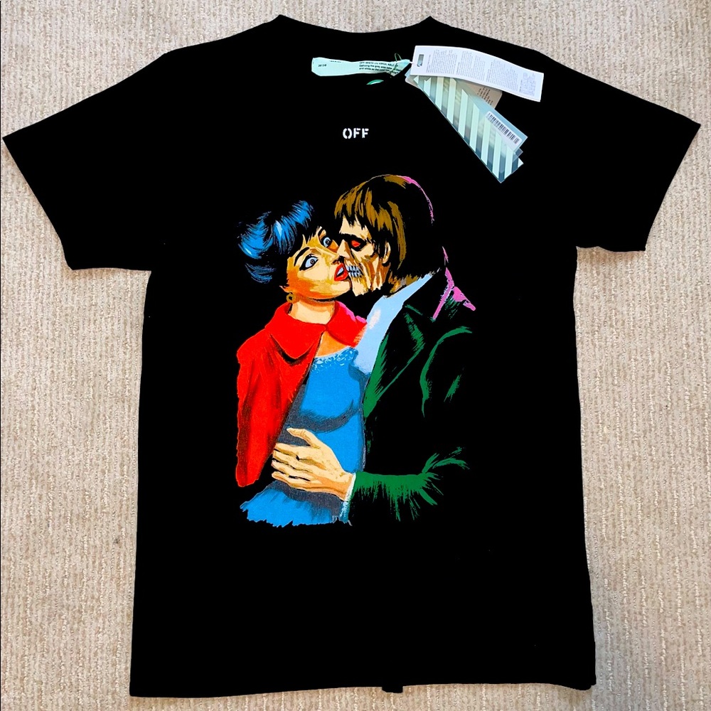 Off-White Slim Fit 'Kiss' Graphic Print T-shirt